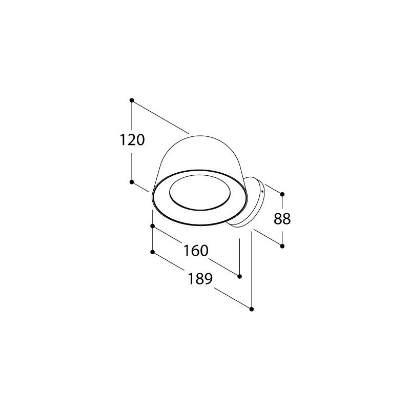 TAL CONE WALL SURFACE CI MAINS DIMM wandlamp