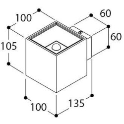 TAL DARTLING UP/DOWN LUX M MAINS DIMM wall lamp