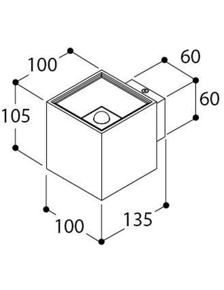 TAL DARTLING UP/DOWN LUX M MAINS DIMM wandlamp