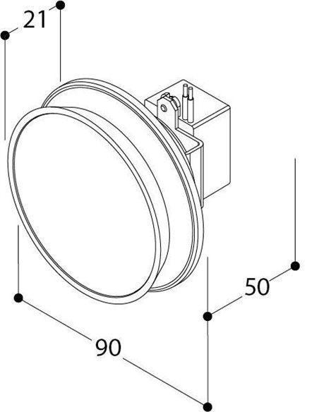 TAL DIABOLO SMALL CI MAINS DIMM for wall box wandlamp