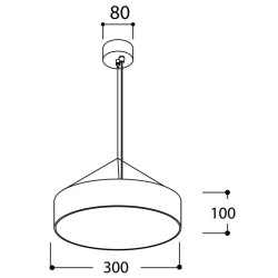 TAL FABIAN SUSP LED 300 MAINS DIMMABLE suspension lamp