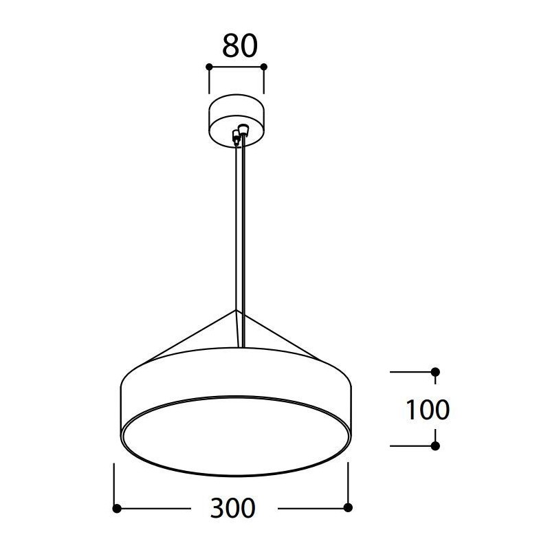 TAL FABIAN SUSP LED 300 MAINS DIMMABLE hanglamp