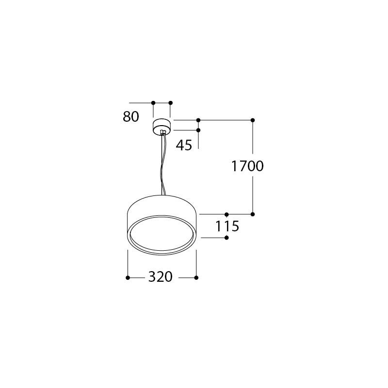 TAL FABIAN Suspended DIMMABLE hanglamp