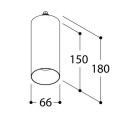 TAL FUNNEL ELBOW 150 CI M10 MAINS DIMM plafondlamp