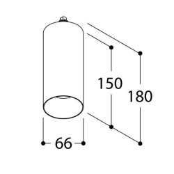 TAL FUNNEL ELBOW 150 CI M10 MAINS DIMM plafondlamp