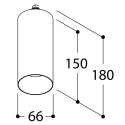 TAL FUNNEL ELBOW 150 M10 GU10 wandlamp / plafondlamp