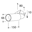 TAL FUNNEL ELBOW 150 RECESSED LEAF CI MAINS DIMM plafondlamp