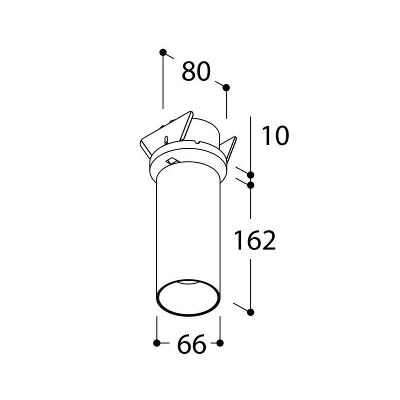 TAL FUNNEL ELBOW 150 RECESSED LEAF CI MAINS DIMM plafondlamp