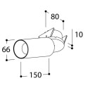 TAL FUNNEL ELBOW 150 RECESSED LEAF GU10 plafondlamp