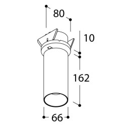 TAL FUNNEL ELBOW 150 RECESSED LEAF GU10 ceiling lamp