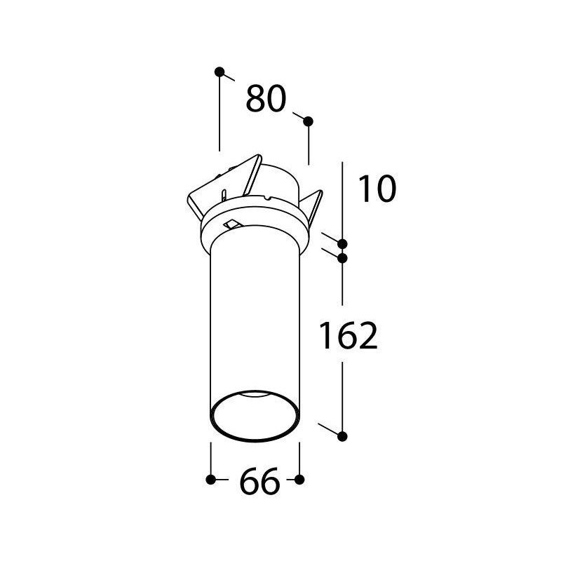 TAL FUNNEL ELBOW 150 RECESSED LEAF GU10 plafondlamp