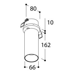 TAL FUNNEL ELBOW 150 RECESSED TORSION CI MAINS DIMM ceiling lamp