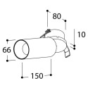 TAL FUNNEL ELBOW 150 RECESSED TORSION GU10 plafondlamp