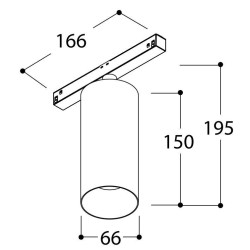 TAL FUNNEL ELBOW 150 TRACK 48V SINGLE track lighting