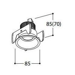 TAL FUNNEL FIX HALOLED LEAF recessed spot