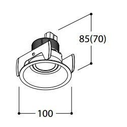 TAL FUNNEL FLEX HALOLED LEAF recessed spot
