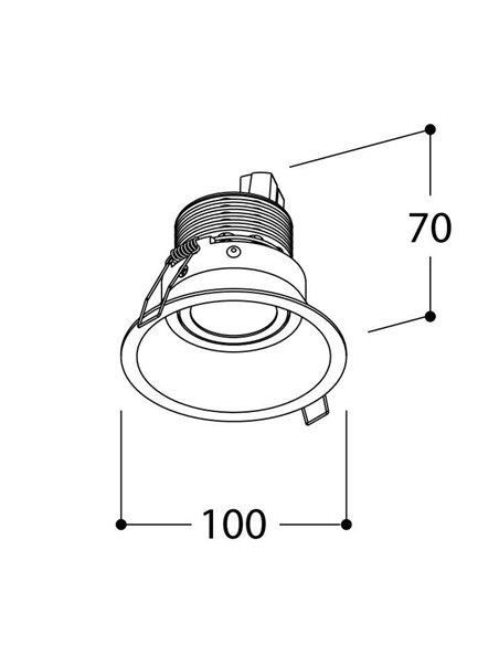 Tal Lighting FUNNEL FLEX HALOLED TORSION Einbaustrahler