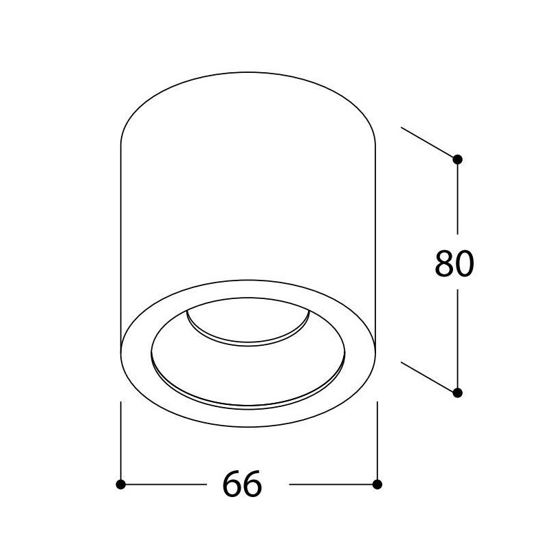TAL FUNNEL ON SPLASH CI MAINS DIMM plafondlamp