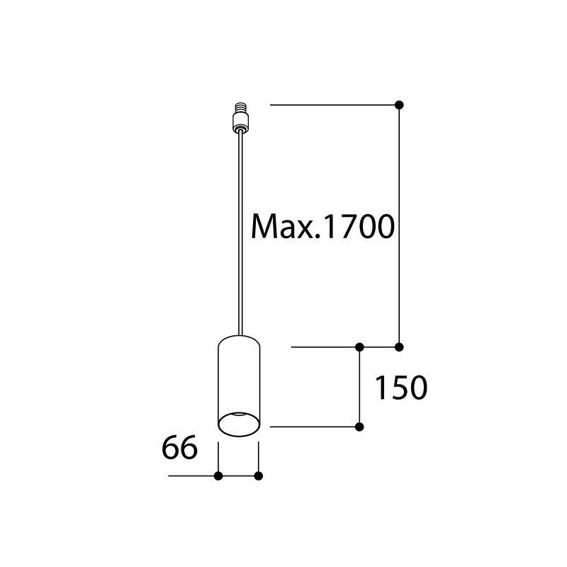 TAL FUNNEL SUSPENSION 150 CI M10 MAINS DIMM hanglamp