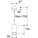 TAL FUNNEL SUSPENSION 150 GU10 hanglamp