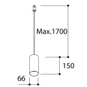 TAL FUNNEL SUSPENSION 150 M10 GU10 hanglamp