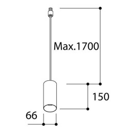 TAL FUNNEL SUSPENSION 150 M10 GU10 hanglamp