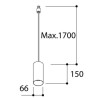 TAL FUNNEL SUSPENSION 150 M10 GU10 suspension lamp