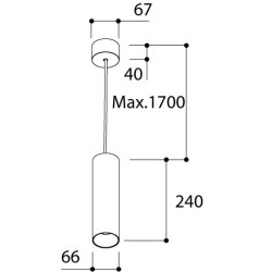 TAL FUNNEL SUSPENSION 240 CI MAINS DIMM suspension lamp