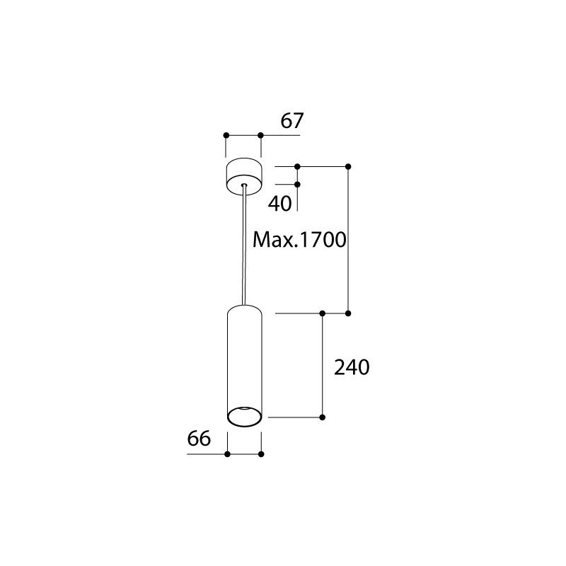 TAL FUNNEL SUSPENSION 240 CI MAINS DIMM hanglamp