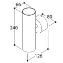 TAL FUNNEL WALL DOUBLE CI MAINS DIMM wandlamp