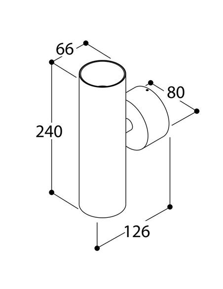 Tal Lighting FUNNEL WALL DOUBLE CI MAINS DIMM Wandlampe