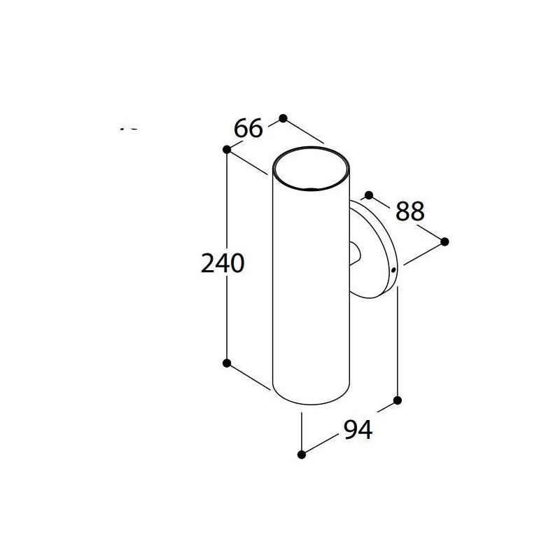 TAL FUNNEL WALL DOUBLE WC wandlamp