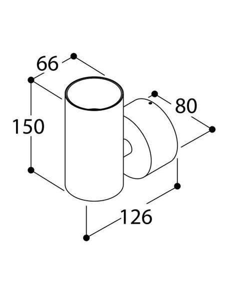 TAL FUNNEL WALL SINGLE CI MAINS DIMM wandlamp