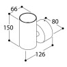 TAL FUNNEL WALL SINGLE CI MAINS DIMM wall lamp