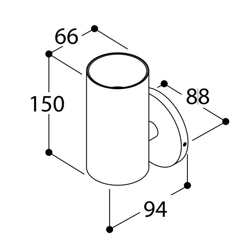 TAL FUNNEL WALL SINGLE GU10 for wall box wandlamp