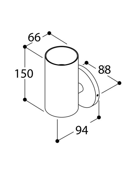 TAL FUNNEL WALL SINGLE GU10 for wall box wandlamp