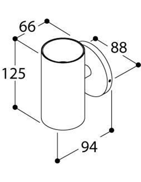 Tal Lighting FUNNEL WALL SINGLE WC Wandlampe