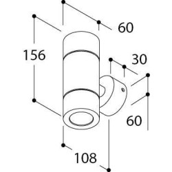 TAL HEKOWA 100 LUXEON M SPOT WC wall lamp