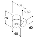 TAL HEKOWA 50 LUXEON M SPOT WC wandlamp