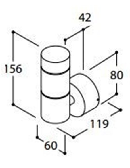 Tal HEKOWA SINGLE BEAM BEACON MAINS DIMM CI Wandlampe