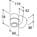 TAL HEKOWA SINGLE BEAM SPOT MAINS DIMM CI wandlamp