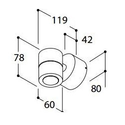 TAL HEKOWA SINGLE BEAM SPOT MAINS DIMM CI wall lamp