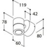 TAL HEKOWA SINGLE BEAM SPOT MAINS DIMM CI wall lamp