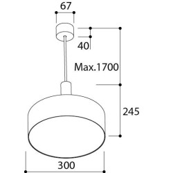 TAL HUBBLE 300 Suspended  suspension lamp