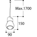 TAL KALEBAS E27 SUSPENSION M10 hanglamp