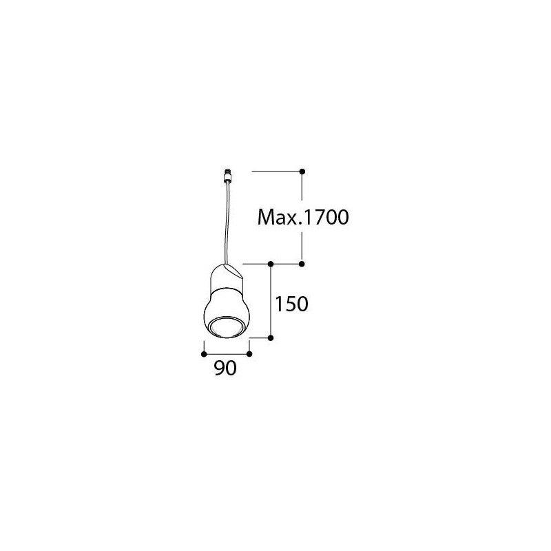 TAL KALEBAS E27 SUSPENSION M10 hanglamp