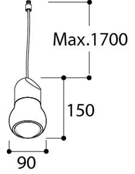TAL KALEBAS E27 SUSPENSION M10 hanglamp