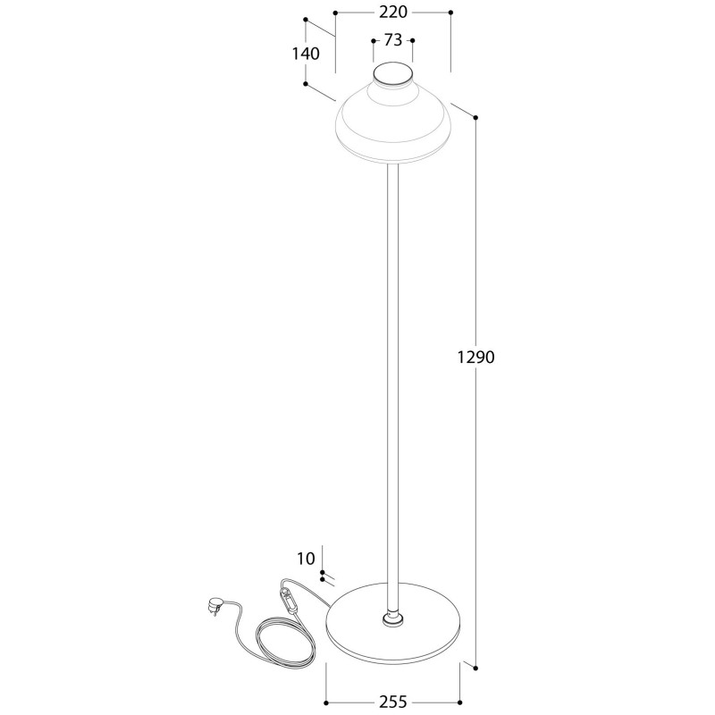 TAL KALEBAS FLOOR (excl. glass) staanlamp