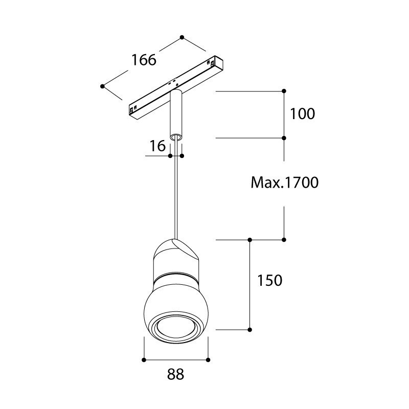 TAL KALEBAS LED 48V hanglamp
