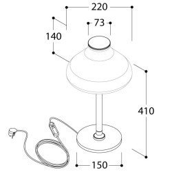 TAL KALEBAS TABLE (excl. glass) table lamp